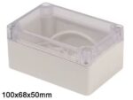 Gehäuse mit transparentem Deckel 100x68x50